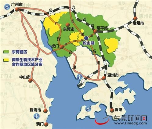 两岸生物技术产业合作基地区位交通图